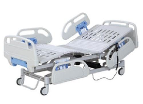 Three-Function Light Blue Electric Bed