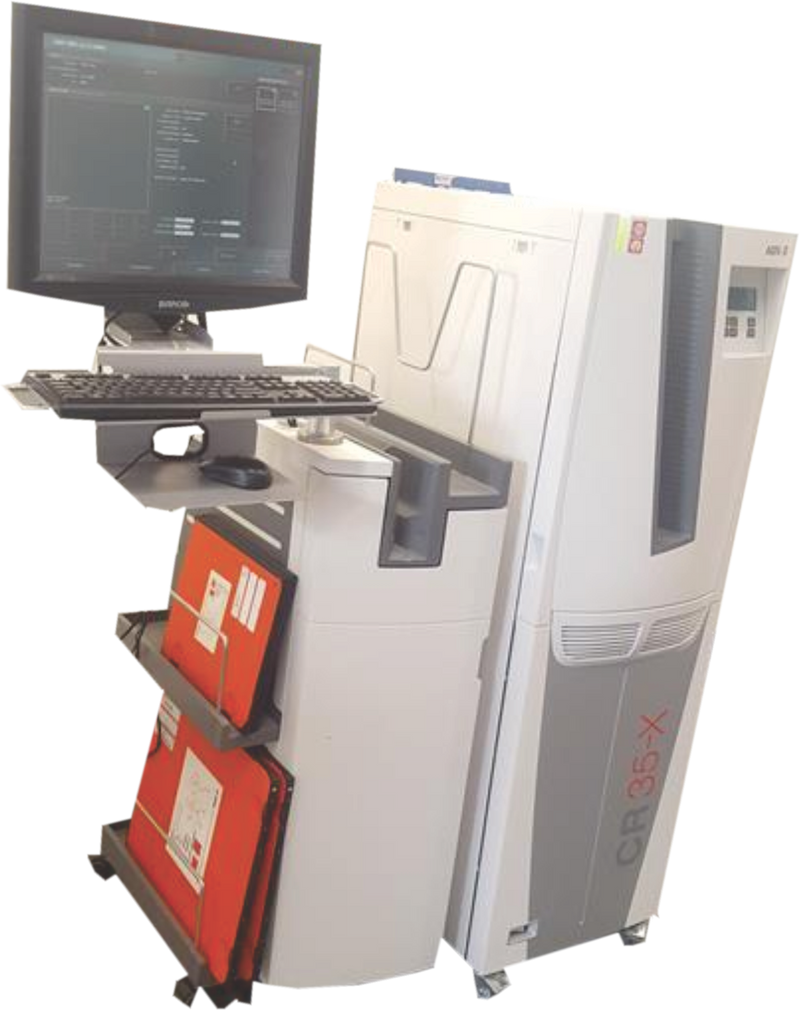 Digitalizador Agfa CR-35X con 4 casetes y estación de trabajo