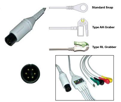 Mindray Pm9000 Pm8000 Pm700 Ecg Cable With Leads