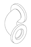 VACUUM RADIUS ELBOW (3/4") FOR STERRAD 100S