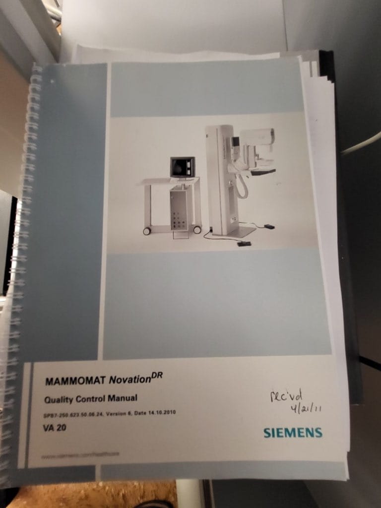 2011 Siemens Mammomat Novation DR